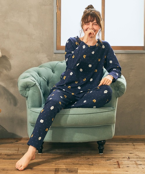 PAUL&JOE(ポールアンドジョー)の「【PAUL&JOE】ヌネット&ジプシードットプリント ラグランスリーブTシャツ(ルームウェア/パジャマ・レディース・ピンク/ネイビー・M/L)」の16枚目の写真