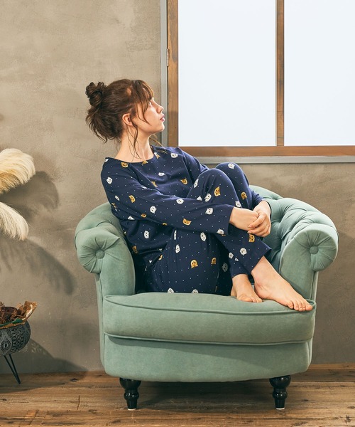 PAUL&JOE(ポールアンドジョー)の「【PAUL&JOE】ヌネット&ジプシードットプリント ラグランスリーブTシャツ(ルームウェア/パジャマ・レディース・ピンク/ネイビー・M/L)」の19枚目の写真