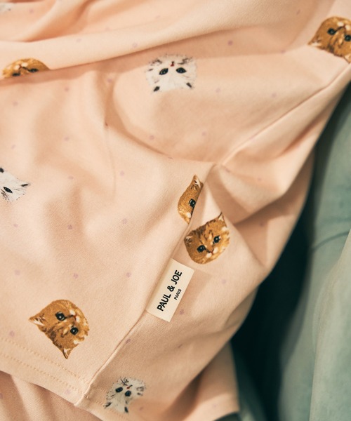 PAUL&JOE(ポールアンドジョー)の「【PAUL&JOE】ヌネット&ジプシードットプリント ラグランスリーブTシャツ(ルームウェア/パジャマ・レディース・ピンク/ネイビー・M/L)」の4枚目の写真