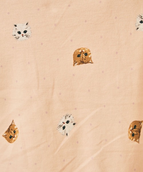 PAUL&JOE(ポールアンドジョー)の「【PAUL&JOE】ヌネット&ジプシードットプリント ラグランスリーブTシャツ(ルームウェア/パジャマ・レディース・ピンク/ネイビー・M/L)」の6枚目の写真