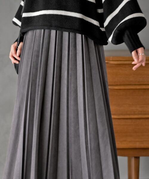 スカート Random Pleated Maxi Skirt TOUJOURS取扱店 トゥジュ―取扱店 TOUJOU/TOUJOURS/Random Pleated Maxi