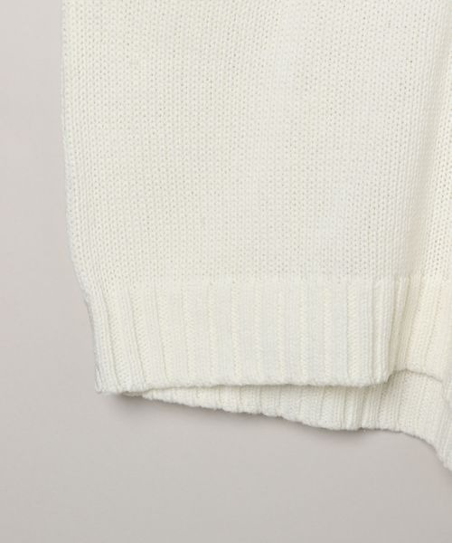 JEANASIS(ジーナシス)の「オープンワークキリカエプルオーバー/986529(ニット/セーター・レディース・オフホワイト/ライトブルー/ブラック・FREE)」の8枚目の写真