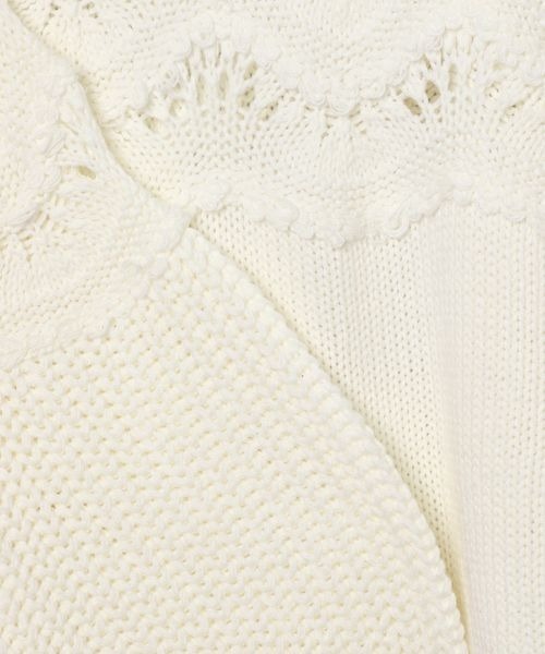 JEANASIS(ジーナシス)の「オープンワークキリカエプルオーバー/986529(ニット/セーター・レディース・オフホワイト/ライトブルー/ブラック・FREE)」の10枚目の写真