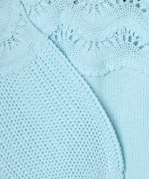JEANASIS(ジーナシス)の「オープンワークキリカエプルオーバー/986529(ニット/セーター・レディース・オフホワイト/ライトブルー/ブラック・FREE)」の12枚目の写真