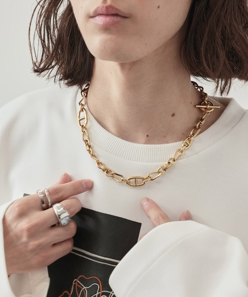JUNRED（ジュンレッド）の「ital.from JUNRed / multichain link necklace（ネックレス・メンズ・シルバー/ゴールド・FREE）」の8枚目の写真