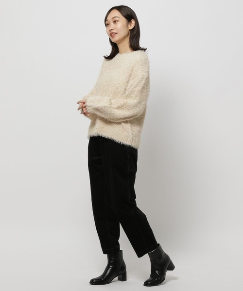 niko and（ニコアンド）の「シャギーラメボーダーニットプル