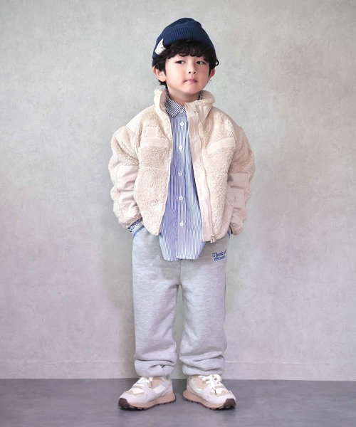 CIAOPANIC TYPY（チャオパニックティピー）の「【KIDS】ワンポイント刺繍カラーステッチスウェットパンツ（スウェットパンツ・キッズ・チャコールグレー/ネイビー/グレー・XXL/XL/L/M/S）」の5枚目の写真