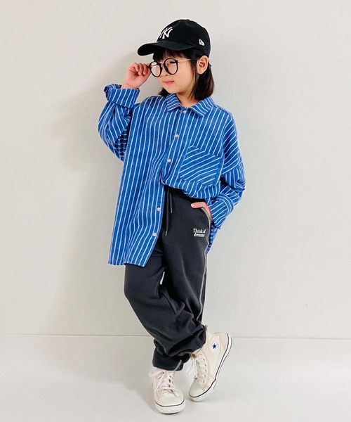 CIAOPANIC TYPY（チャオパニックティピー）の「【KIDS】ワンポイント刺繍カラーステッチスウェットパンツ（スウェットパンツ・キッズ・チャコールグレー/ネイビー/グレー・XXL/XL/L/M/S）」の10枚目の写真