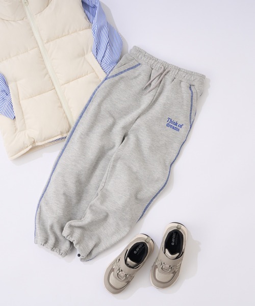 CIAOPANIC TYPY（チャオパニックティピー）の「【KIDS】ワンポイント刺繍カラーステッチスウェットパンツ（スウェットパンツ・キッズ・チャコールグレー/ネイビー/グレー・XXL/XL/L/M/S）」の21枚目の写真