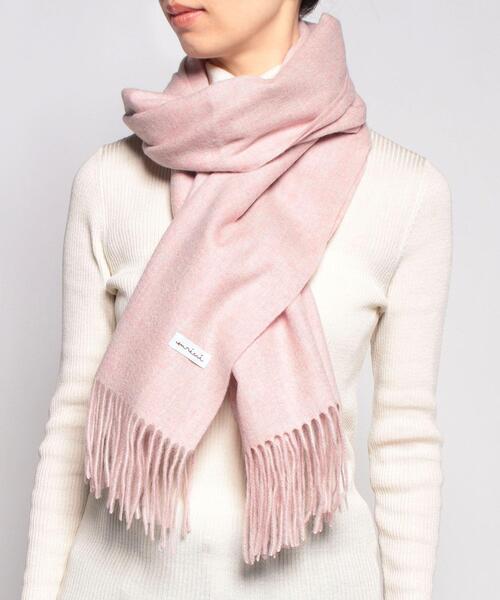 en recre(アンレクレ)の「無地ストール(マフラー・レディース・ピンク/エメラルド/ブラック/ライトブラウン・FREE)」の10枚目の写真