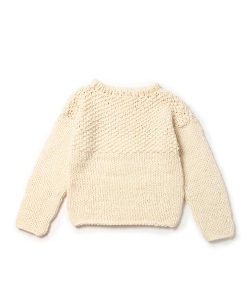 BEAMS BOY(ビームスボーイ)の「TORI-TO / 変形編み 切替クルーニット(ニット/セーター・レディース・ナチュラル/グレー・ONE SIZE)」の12枚目の写真