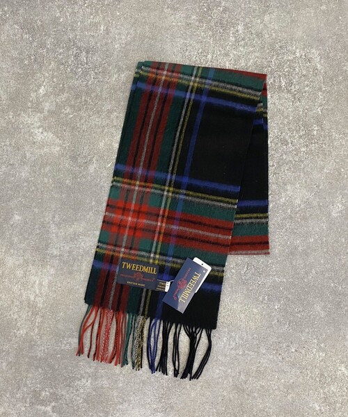 TWEED MILL（ツイードミル）の「【TWEED MILL/ツィードミル】ウールチェックマフラー25（マフラー・レディース・グレー系その他/グレー系その他3/ブラック系その他/ブラウン系その他・FREE）」の15枚目の写真