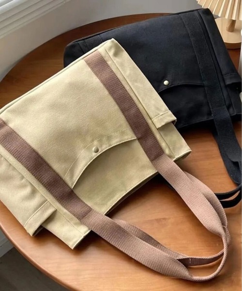 ammy.（エイミードット）の「【 ammy. / エイミードット 】 大容量 キャンバス トートバッグ（トートバッグ・レディース・カーキ/アイボリー/ブラック/ホワイト系その他・FREE）」の9枚目の写真