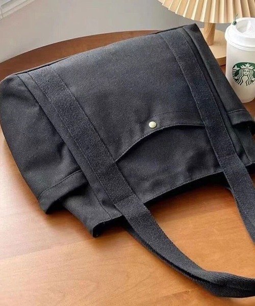 ammy.（エイミードット）の「【 ammy. / エイミードット 】 大容量 キャンバス トートバッグ（トートバッグ・レディース・カーキ/アイボリー/ブラック/ホワイト系その他・FREE）」の7枚目の写真