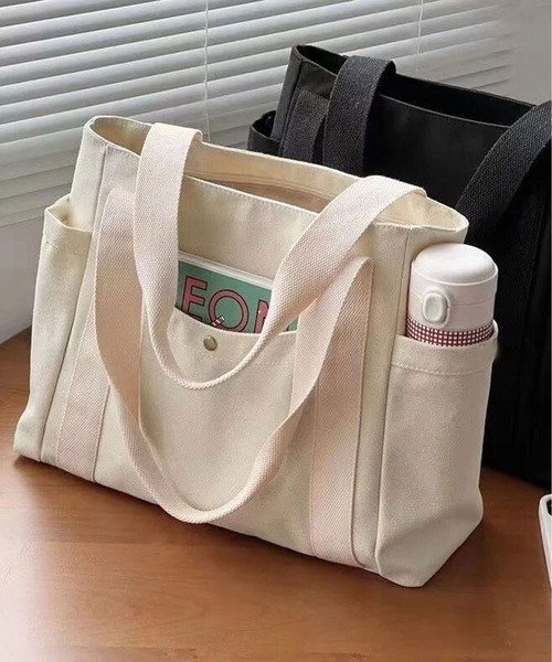 ammy.（エイミードット）の「【 ammy. / エイミードット 】 大容量 キャンバス トートバッグ（トートバッグ・レディース・カーキ/アイボリー/ブラック/ホワイト系その他・FREE）」の12枚目の写真