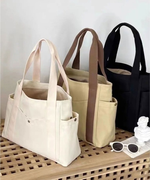 ammy.（エイミードット）の「【 ammy. / エイミードット 】 大容量 キャンバス トートバッグ（トートバッグ・レディース・カーキ/アイボリー/ブラック/ホワイト系その他・FREE）」の16枚目の写真