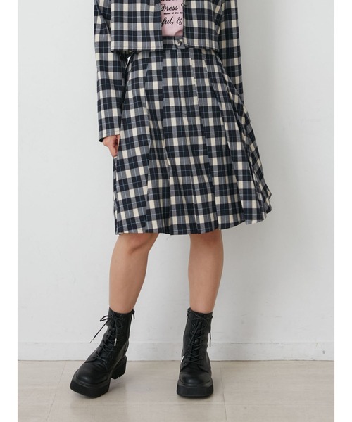 jouetie（ジュエティ）の「プリーツミドルスカート【セットアップ対応】（スカート・レディース・ピンク/その他1/グレー・MEDIUM）」の3枚目の写真