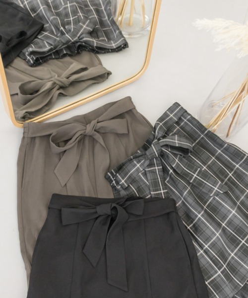 CLETTE（クレット）の「リボン付きチュール重ねスカート（スカート・レディース・チャコールグレー/ブラック/モカ・LL/4L/3L）」の22枚目の写真