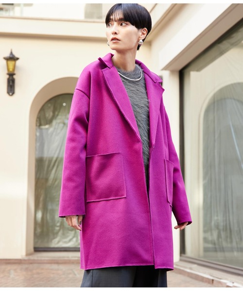 Settimissimo（セッティミッシモ）の「ITALYウールタッチ　シンプルコート（その他アウター・レディース・ブラック/パープル・FREE）」の11枚目の写真