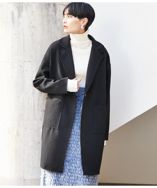 Settimissimo（セッティミッシモ）の「ITALYウールタッチ　シンプルコート（その他アウター・レディース・ブラック/パープル・FREE）」の4枚目の写真