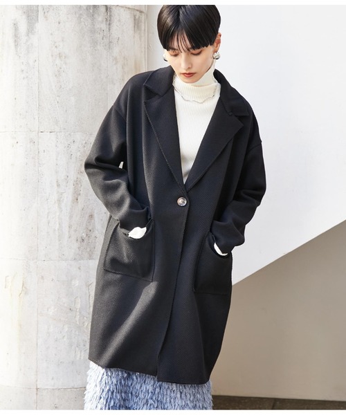 Settimissimo（セッティミッシモ）の「ITALYウールタッチ　シンプルコート（その他アウター・レディース・ブラック/パープル・FREE）」の5枚目の写真