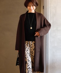Ehre style（エーレスタイル）の「季節の変わり目にコート仕立てニットロングカーディガン レディース（カーディガン/ボレロ）」