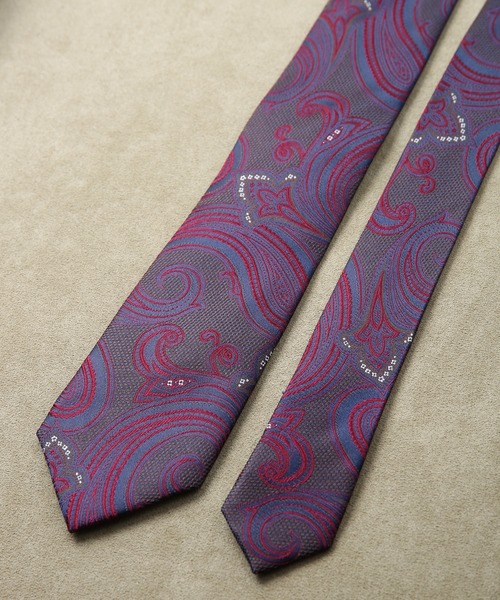CROWDED CLOSET（クラウデッドクローゼット）の「配色ペイズリー柄ネクタイ（ネクタイ・メンズ・ブラウン/ボルドー/ブルー・FREE）」の11枚目の写真