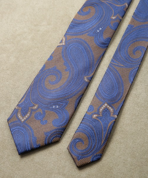 CROWDED CLOSET（クラウデッドクローゼット）の「配色ペイズリー柄ネクタイ（ネクタイ・メンズ・ブラウン/ボルドー/ブルー・FREE）」の9枚目の写真