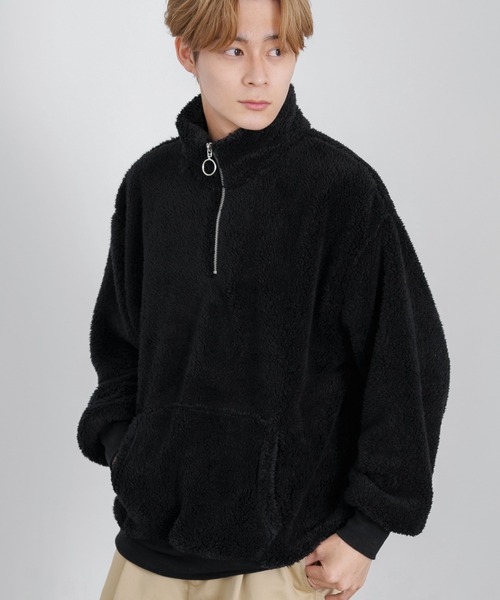 improves（インプローブス）の「ボア ハーフジップ トレーナー（スウェット・メンズ・ホワイト/ブラック/ベージュ/ブラウン・MEDIUM/LARGE/X-LARGE）」の2枚目の写真