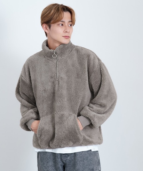 improves（インプローブス）の「ボア ハーフジップ トレーナー（スウェット・メンズ・ホワイト/ブラック/ベージュ/ブラウン・MEDIUM/LARGE/X-LARGE）」の12枚目の写真