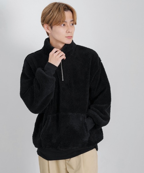 improves（インプローブス）の「ボア ハーフジップ トレーナー（スウェット・メンズ・ホワイト/ブラック/ベージュ/ブラウン・MEDIUM/LARGE/X-LARGE）」の9枚目の写真