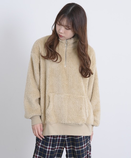 improves（インプローブス）の「ボア ハーフジップ トレーナー（スウェット・メンズ・ホワイト/ブラック/ベージュ/ブラウン・MEDIUM/LARGE/X-LARGE）」の16枚目の写真