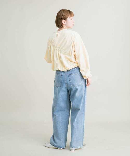 KBF（ケイビーエフ）の「ランダムシャーリングプルオーバー（Tシャツ/カットソー・レディース・チャコールグレー/ライトブルー/アイボリー・ONE）」の5枚目の写真