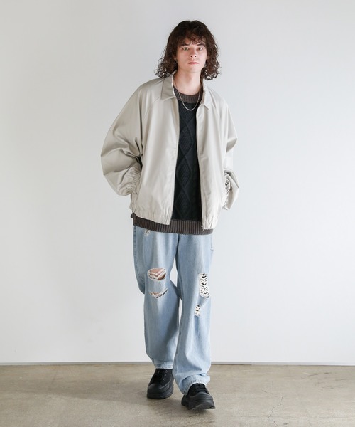 Buyer’ｓselect/ダメージ加工/サイドカッティングワイドシルエットストレートデニム（デニムパンツ）｜ASTRONOMY（アストロノミー）