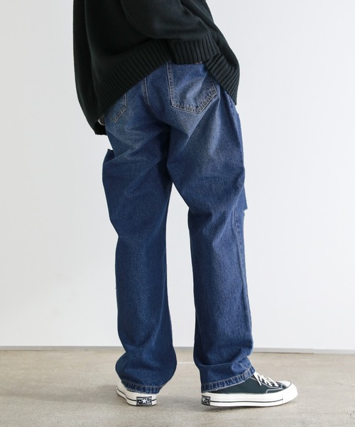 Buyer’ｓselect/ダメージ加工/サイドカッティングワイドシルエットストレートデニム（デニムパンツ）｜ASTRONOMY（アストロノミー）