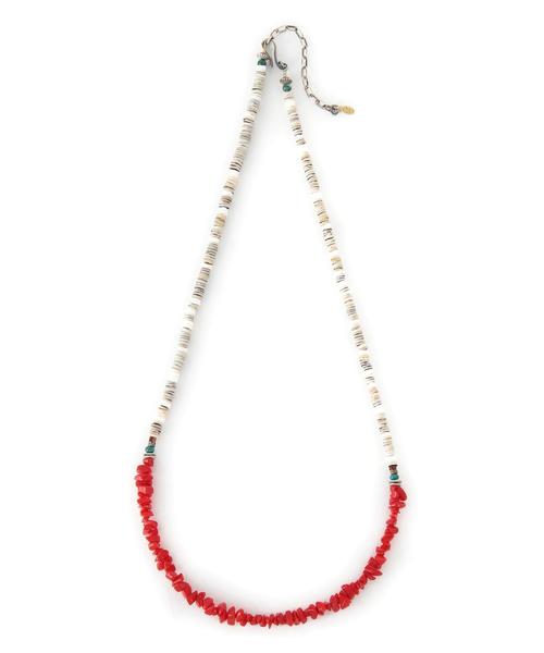 BEAUTY&YOUTH UNITED ARROWS(ビューティーアンドユースユナイテッドアローズ)の「BY ナチュラルターコイズ ネックレス Ⅲ◆(ネックレス・メンズ・レッド・フリー)」の1枚目の写真