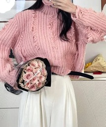Dabuwawa タッセル フリンジ ピンクニットセーター 長袖 ピンク 楽天市場】ピンク セーター レディース ふわもこニット ニット