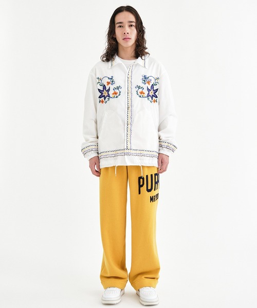 ジャケット・アウター KHOKI Cross-stitch Coach Jacket white KHOKI Cross-stitch coach jacket WHITE