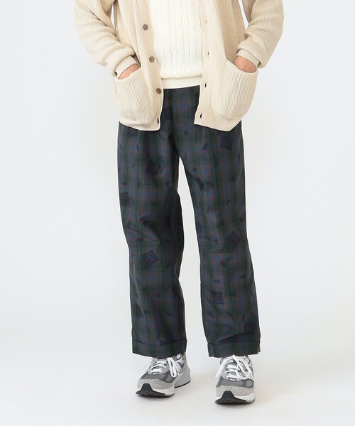 BEAMS PLUS（ビームスプラス）の「BEAMS PLUS / ポリエステル ウール チェック プリント 2プリーツ トラウザーズ（その他パンツ・メンズ・ネイビー・S/XL/L/M）」の20枚目の写真