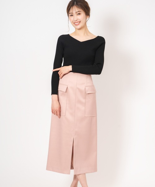 NOELA（ノエラ）の「マットサテンカーゴスカート（スカート・レディース・グレー/ピンク/カーキ・S/M）」の7枚目の写真