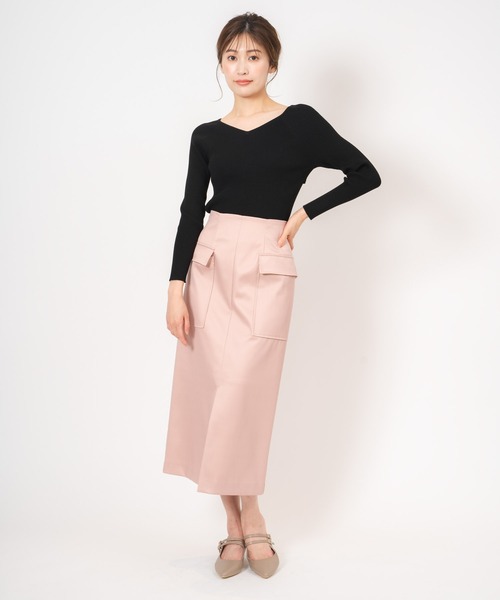 NOELA（ノエラ）の「マットサテンカーゴスカート（スカート・レディース・グレー/ピンク/カーキ・S/M）」の8枚目の写真