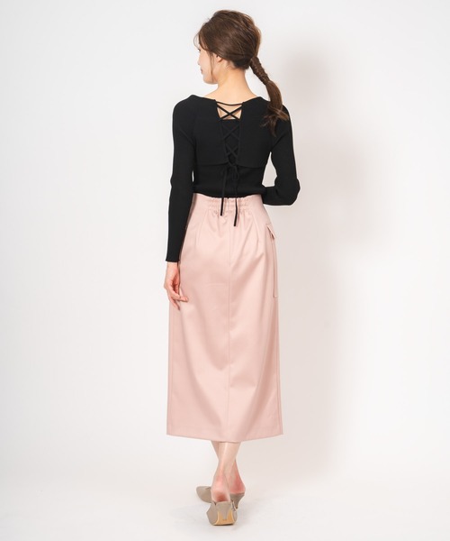 NOELA（ノエラ）の「マットサテンカーゴスカート（スカート・レディース・グレー/ピンク/カーキ・S/M）」の9枚目の写真