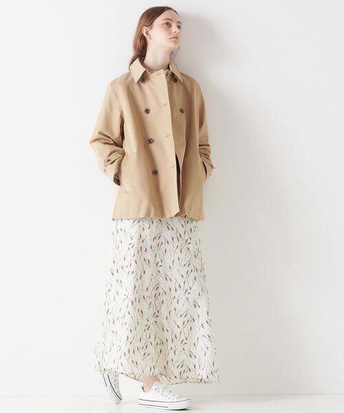 MELROSE claire(メルローズ クレール)の「ゆるやかAラインシルエット☆ボタニカルプリントのスカート(スカート・レディース・ブラック/ホワイト・FREE)」の15枚目の写真
