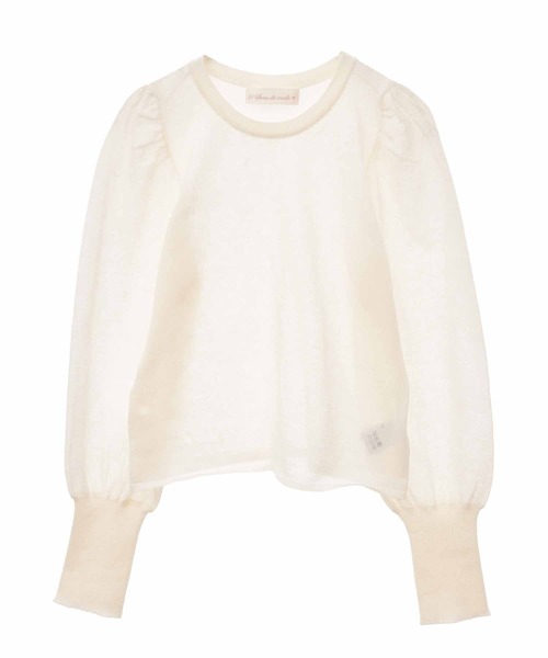 31 Sons de mode(トランテアン ソン ドゥ モード)の「シアーニット×ビスチェセット(ニット/セーター・レディース・ピンク/ブラック/オフホワイト/ライトグレー・36)」の21枚目の写真