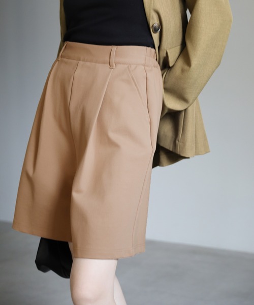 select MOCA(セレクトモカ)の「タックイージーハーフパンツ(その他パンツ・レディース・ベージュ/ブラック・FREE)」の12枚目の写真