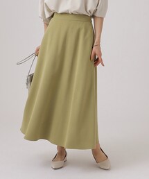 ◆大人の上品シルエット ツイル微起毛フレアスカート