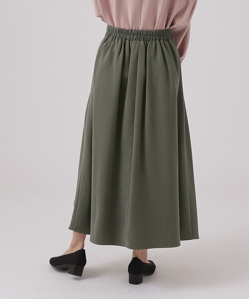 DRESKIP(ドレスキップ)の「◆大人の上品シルエット ツイル微起毛フレアスカート(スカート・レディース・チャコールグレー/ブラック/スモーキーグリーン系・02/03/04)」の5枚目の写真