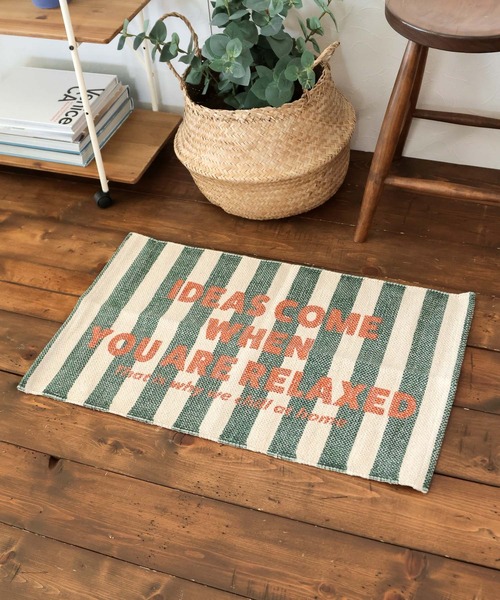 BAYFLOW（ベイフロー）の「[洗濯機OK]BFタイポマット45×70（ラグ/マット・レディース・サックスブルー/ネイビー/グリーン・0）」の2枚目の写真