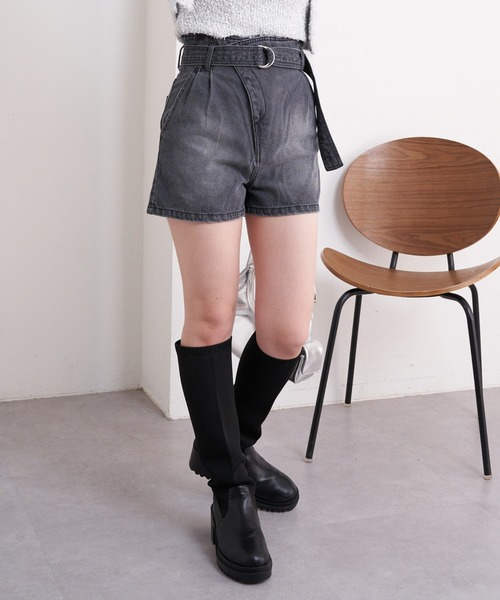 【限定のココビーチ】_CHANEL_デニム_ショートパンツ_グレー 楽天市場】ショートパンツ レディース ホットパンツ デニム