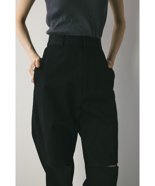 STYLEMIXER（スタイルミキサー）の「スリットセンタープレスパンツ（その他パンツ・レディース・ブラック/ベージュ・SMALL/MEDIUM）」の6枚目の写真